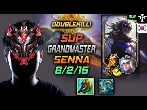GrandMaster Senna Support vs Janna - 천상계 서폿 세나 신파자 기발 - LOL KR 12.2