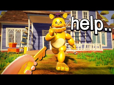 Someone actually added Fast Fredbear into Hello Neighbor 🙏