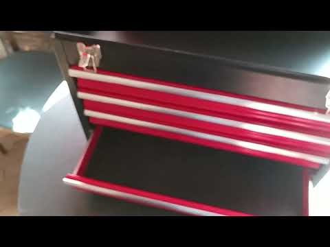 Ящик металлический YATO с 4 ящиками, 218x360x520 мм (YT-08874)