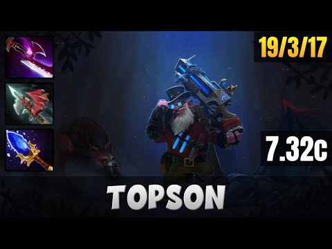 TOPSON Sniper MID LANE WITH 19 KILLS | Dota 2 Pro Gameplay