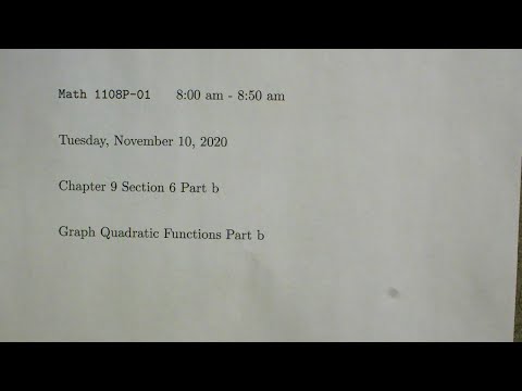 Math 1108P-01 Class on Tuesday, November 10, 2020