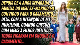 Levei Meus Trigêmeos de 4 Anos..👶 Para o Casamento do Meu Ex-Marido, Ao Ver-los Eles Ficaram...