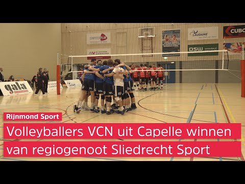 Promovendus VCN twijfelde over deelname aan eredivisie, maar wint derby van Sliedrecht Sport
