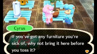 Lets Play Animal Crossing New Leaf Nintendo 3DS + 365 Days + Day 44 Cyrus Is Awake !