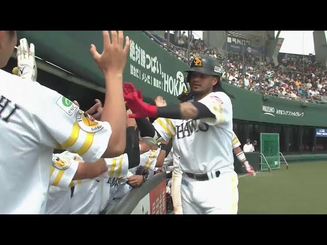 【ファーム】この回一挙6得点!! ホークス・ガルビス 試合を決定づける今季1号3ランHR!!  2023年6月18日 福岡ソフトバンクホークス 対 千葉ロッテマリーンズ