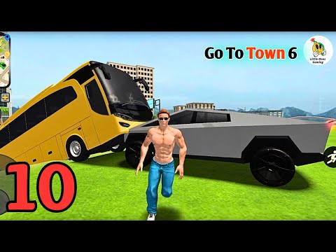 City Bus Tesla Electric Truck Police Officer Car Siren 🚨 Police Helicopter - Go To Town 6 Open World