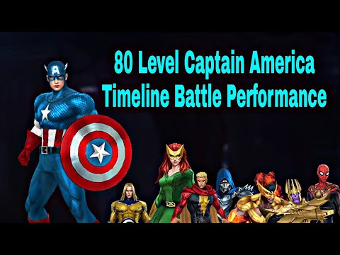 Captain America 80 Level Timeline Battle Performance Guide With Latest Uniform - Marvel Future Fight