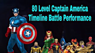Captain America 80 Level Timeline Battle Performan