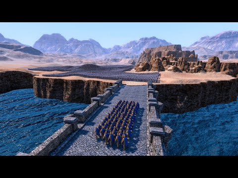 100 GOLDEN KNIGHTS BRDIGE DEFENSE FROM ORCS - Ultimate Epic Battle Simulator UEBS