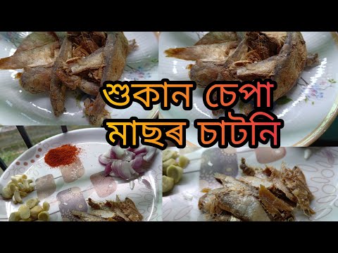 শুকান চেপা মাছৰ চাটনি || Sepa masor tasty 😋 chatney || #youtubevide #recipe #sepamas