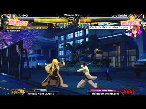 Persona 4 Arena - Lord Knight vs AndyG - Winners Finals - TNC9