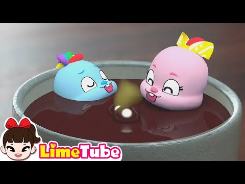 Swimming in Hot Chocolate?! 🍫🛁 | Funny Pool Time! | Nursery Rhymes | Kindergarten | LimeAndToys