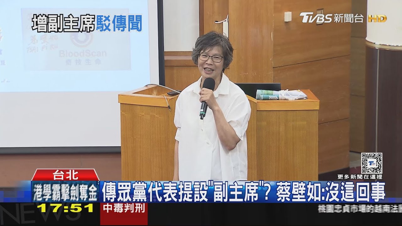 傳眾黨代表提設「副主席」? 蔡壁如:沒這回事