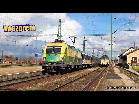 2023.04.02. - Bakony InterCity GYSEV-es Taurus mozdonnyal (470 502) Veszprémben!