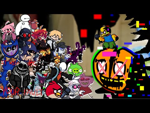 Sliced Vs Corrupted Annoying Orange Glitch -But Different Characters Sing It🎵(Everyone Sings Sliced)