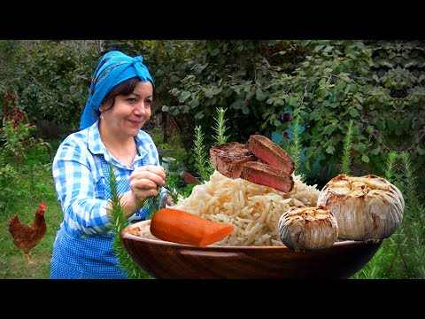 We Prepared Delicious Uzbek Pilaf and Yogurt Soup in the Village