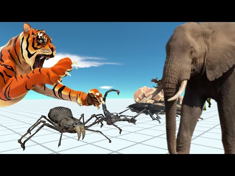 Animal Revolt Battle Simulator Giant Invertebrates VS Modern Mammals