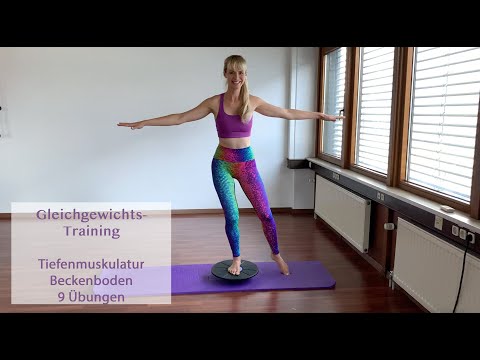 013 Gleichgewichts-Training auf dem Balance-Board - Tiefenmuskulatur, Beckenboden, Balance-Workout