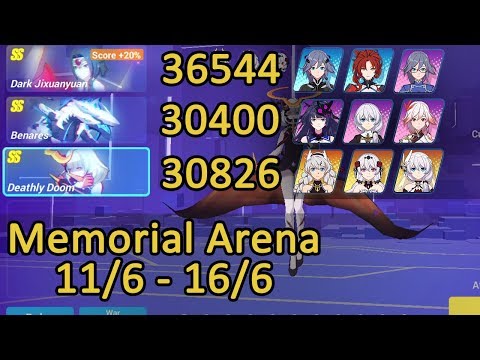 DXY 36544 (+20%), Benares 30400, Doom 30826 | Memorial Arena Honkai Impact 3
