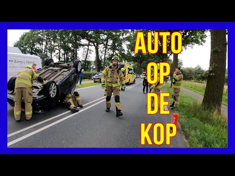 Auto op de kop !  - VOLUNTEERS - DUTCH FIREFIGHTERS -