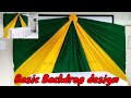Backdrop design basic background for your occasions. Table skirting tutorial.