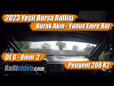 INCAR // 2023 Yeşil Bursa Rallisi / Burak Akın - Yunus Emre Bol / ÖE 6 / Peugeot 208 R2