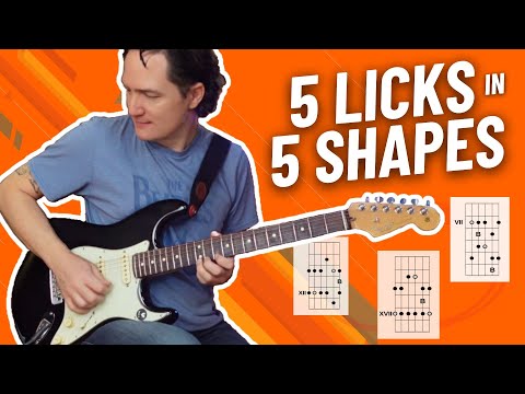 Five Guitar Licks in Five Shapes - Master your pentatonic shapes on the fretboard!