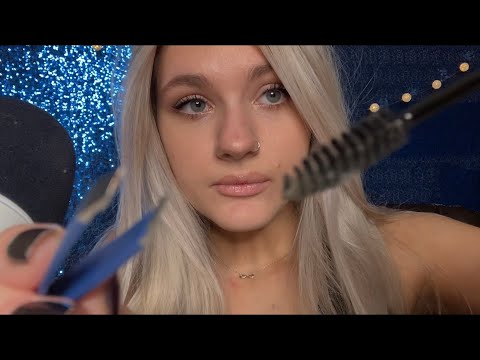 ASMR| CLOSE UP- Doing Your Eyebrows W/ Inaudible Whispering/ Personal Attention