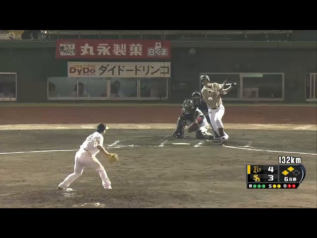 【6回表】一気に突き放す!! バファローズ・中村 2点タイムリーヒット!! 2015/5/19 H-Bs