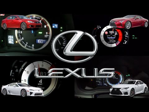Lexus LFA vs  RC F vs LC500 vs IS F Acceleration Battle | 0-200
