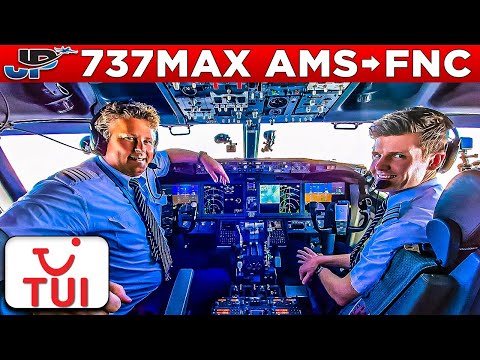 TUI Boeing 737MAX Cockpit Amsterdam🇳🇱 to Funchal🇵🇹