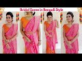 Bengali Wedding Banarasi Saree Wearing Traditional Style Bengali Bridal Saree Draping