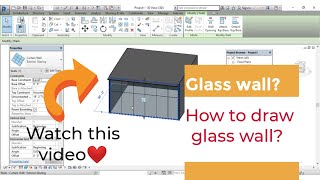 How to draw glass wall in Revit Architecture || DiL Connect 💖