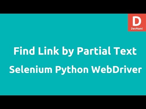 Python Selenium find link by partial link text