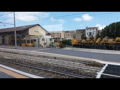 HD - Transito presso Civitanova Marche-M. a bordo del Frecciabianca (FB 8816) Lecce - Venezia