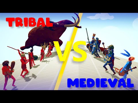 TRIBAL TEAM vs MEDIEVAL TEAM | TABS - Totally Accurate Battle Simulator