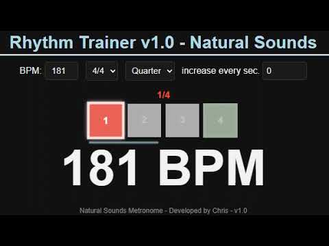 Metronome 181 BPM (Unaccented Beats)