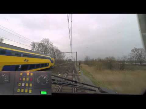 A train driver's view: Amsterdam CS - Zwolle, VIRM, 03-Apr-2016.