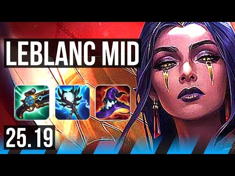 LEBLANC vs SYLAS (MID) | 11/1/5, 6 solo kills, Dominating | EUW Grandmaster | 25.19
