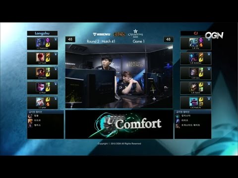 LZ vs CJ Game 1 Highlights - LONGZHU IM vs CJ ENTUS - Week 12 LCK Champions Korea Summer 2015