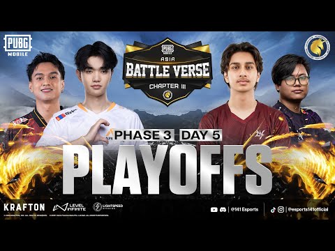 PUBGM BATTLE VERSE ASIA CHAPTER III | PHASE 3 PLAYOFFS DAY 4 | FT. #AE  #4T #ASi8 #BOOM #HORAA #APG