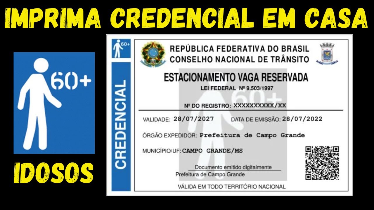⚠️ SAIBA COMO IMPRIMIR A CREDENCIAL DO IDOSO EM CASA