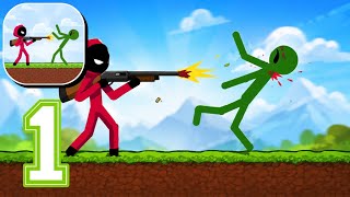 Stickman vs Zombies - Gameplay Walkthrough Part 1 - ZOMBIE APOCALYPSE SURVIVAL (iOS, Android)