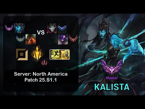 Kalista ADC + Nautilus vs Jhin + Alistar - NA Master - Patch 25.S1.1