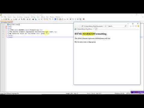 html text formatting tutorial | mark tag | by bhanu priya