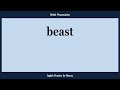 Beast How To Say Or Pronounce BEAST In American British Australian English