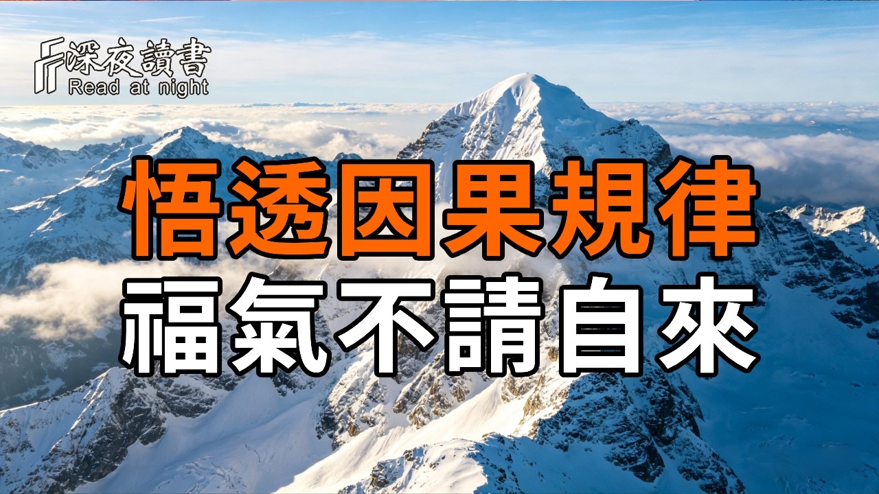 為什麼有些事你死活求不來？其實那是老天在「攔」你。悟透這層因果規律，你就贏了！從此福氣不請自?