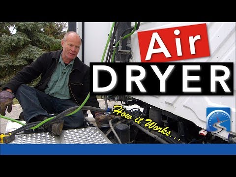 Part of a video titled How the Air Dryer Works to Pass CDL Air Brake Pre-Trip Inspection Test