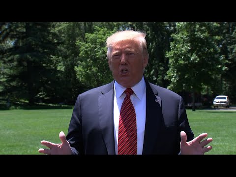 Preparing to hold dueling events in Iowa, President Donald Trump is employing schoolyard taunts for his leading Democratic rival, former Vice President Joe Biden. Trump called Biden "a loser" and "a dummy" as he left the White House Tuesday. (June 11)