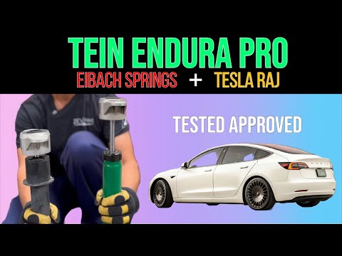 So good!!! Finally tested Tein EnduraPro shocks on Tesla Raj's lowered Model 3 LR Rear Wheel Drive
